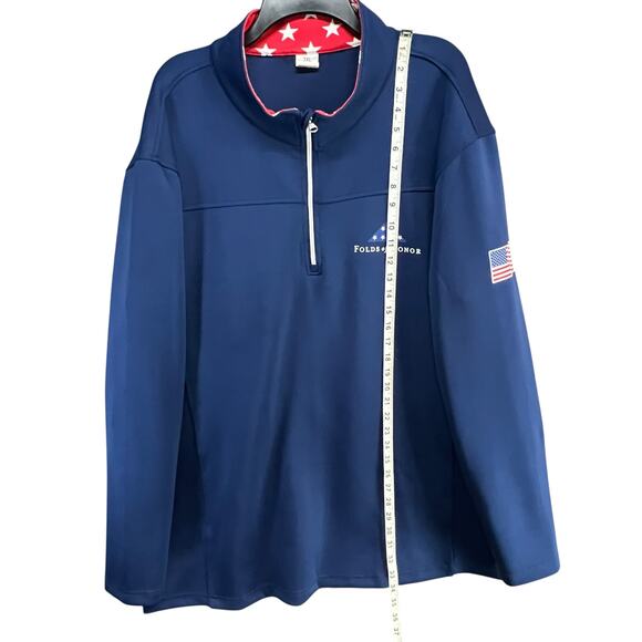 Folds Of Honor Pullover Womens 3XL Blue Stars Flag Patriotic Logo Athletic USA - Picture 9 of 13